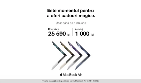 Este momentul pentru a oferi cadouri magice - alege MacBook Air