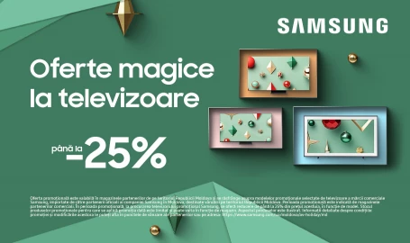 Oferte magice la televizoarele Samsung de până la -25%