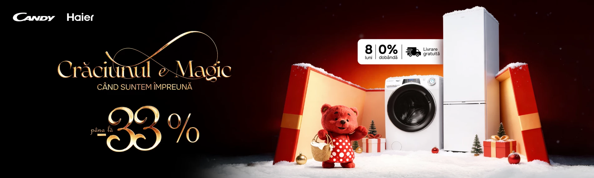 Скидки до -33% на бытовую технику Candy и Haier