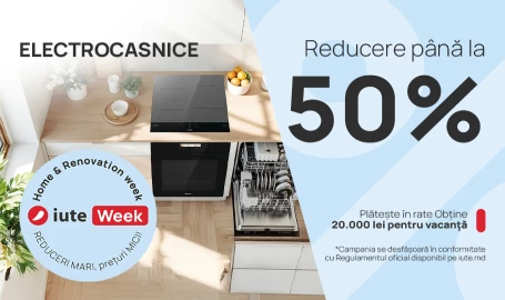 Reducere până la 50% la electrocasnice! Plăteşte în rate şi obţine 20 000 lei pentru vacanţă