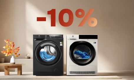 Reducere de -10% la setul de mașină de spălat și uscat