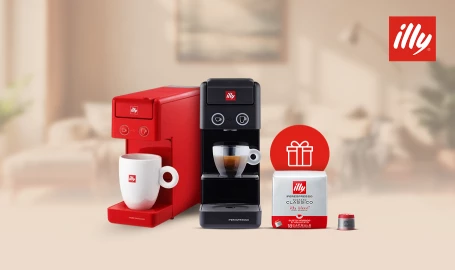 Cumpără aparat de cafea illy și primești cafea cadou