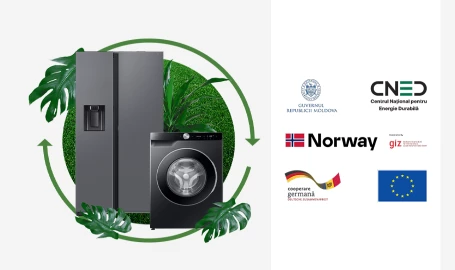Utilizează ECO Voucher-ul pentru un avantaj pentru electrocasnicele Samsung