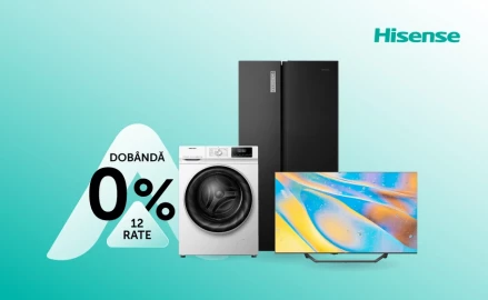 Hisense Achită în 12 rate | 0% dobândă