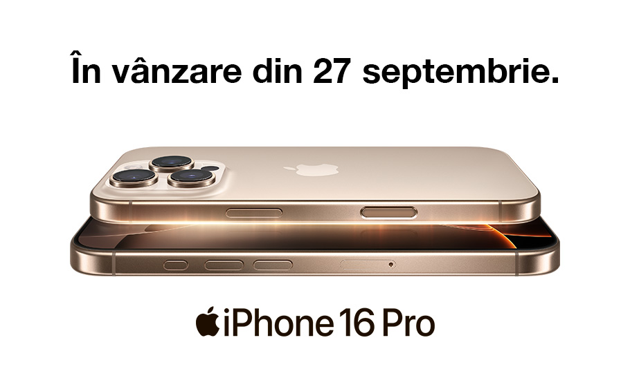 iPhone 16 pro и iPhone 16 pro max in vanzare din 27 septembrie