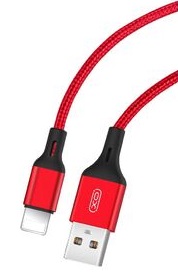 Cablu încărcare și sincronizare XO NB143, Lightning/USB Type-A, 2m, Roșu