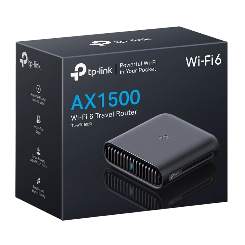 Router fără fir TP-LINK TL-WR1502X, Wi-Fi, Negru