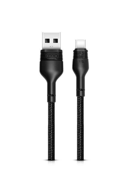 Cablu încărcare și sincronizare XO NB55, Type-C/USB Type-A, 1m, Negru