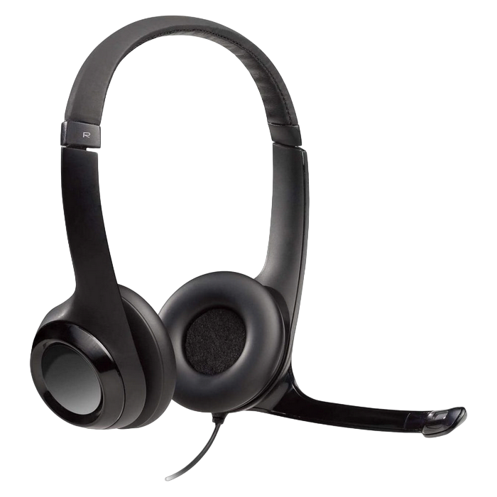 Гарнитуры для Колл-центров Logitech H390, Проводной аналоговый, Чёрный