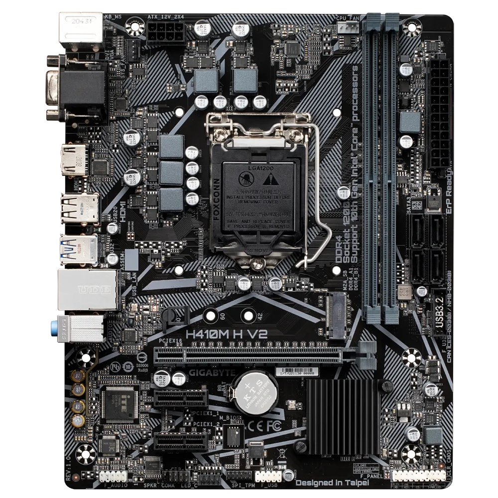 MB S1200 Gigabyte H410M H V2 1.0 mATX