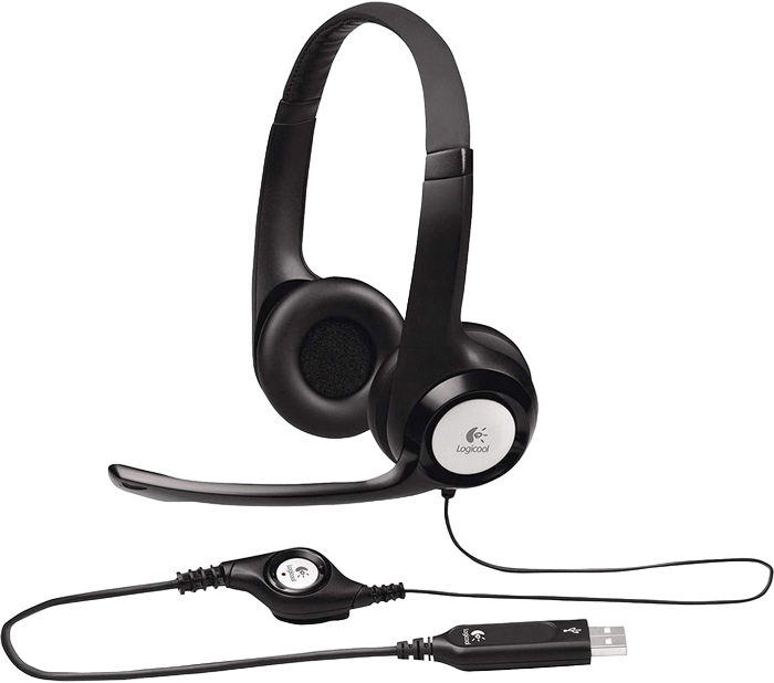 Гарнитуры для Колл-центров Logitech H390, Проводной аналоговый, Чёрный