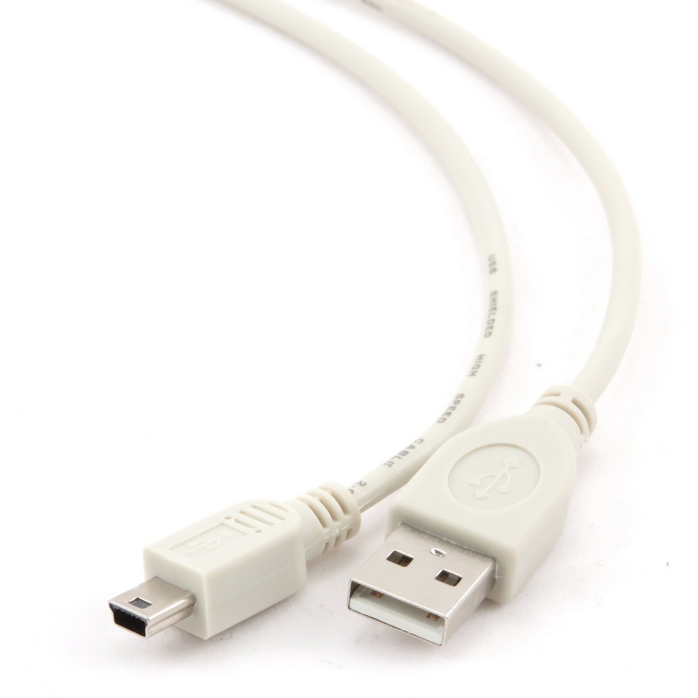 Cablu încărcare și sincronizare Cablexpert CC-USB2-AM5P-6, USB Type-A/Mini-USB, 1,8m, Alb