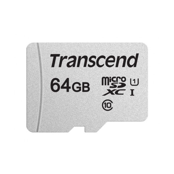 .64GB MicroSD (Class 10) UHS-I (U1),+SD adapter, Transcend