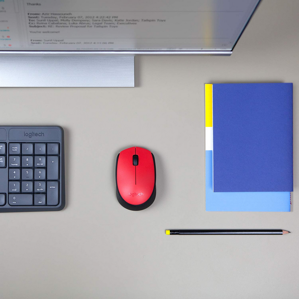 Беcпроводная мышь Logitech M171, Красный