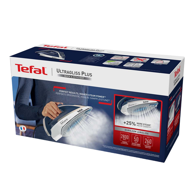Fier de călcat Tefal Ultragliss Plus FV6812E0, 2800W, Albastru