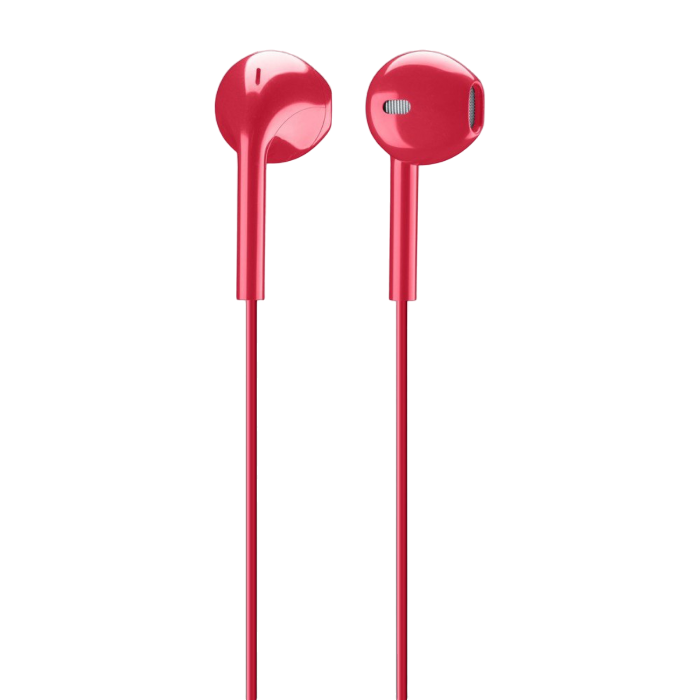 Cellular LIVE EGG-capsule earphone with mic, Red