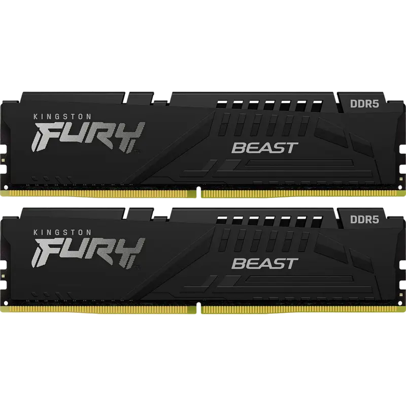32GB DDR5-6400MHz  Kingston FURY Beast (Kit of 2x16GB) (KF564C32BBEK2-32), CL32-39-39, 1.4V, AMD EXP