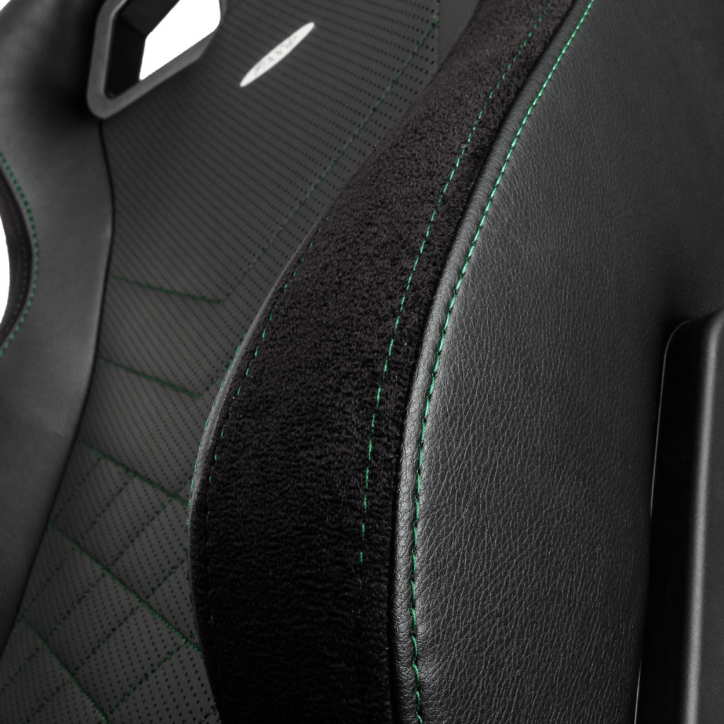 Игровое кресло Noblechairs Epic, Искусственная кожа, Черный/Зеленый