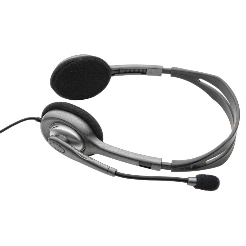 Гарнитуры для Колл-центров Logitech H110, Проводной аналоговый, Серый