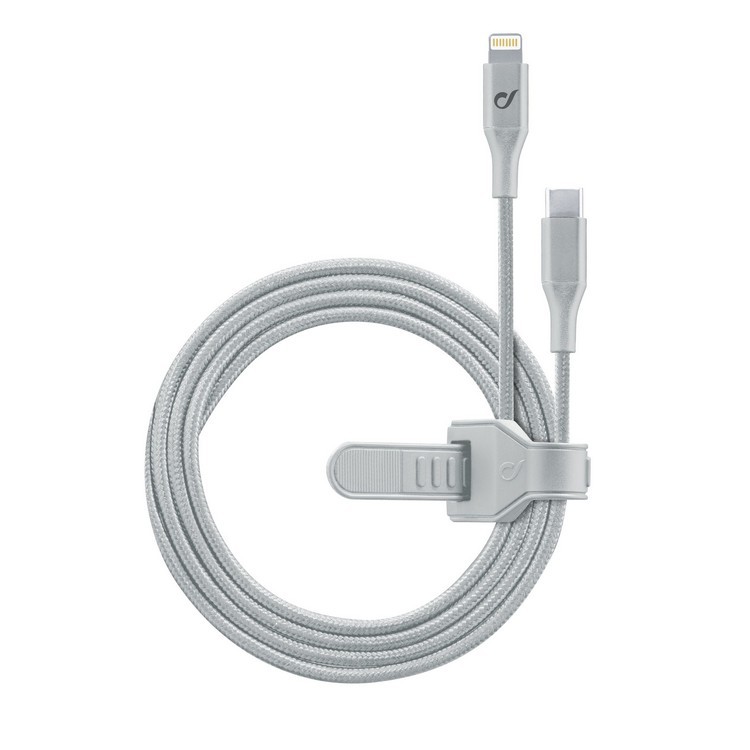 Type-C to Lightning Cable Cellular, Strip MFI, 1M, Silver
