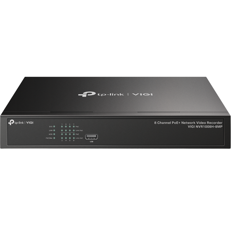 Înregistrator video TP-LINK VIGI NVR1008H-8MP, Negru