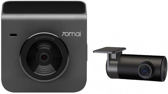 Set DashCam față și spate 70mai Dash Cam A400, 2560x1440, Gri