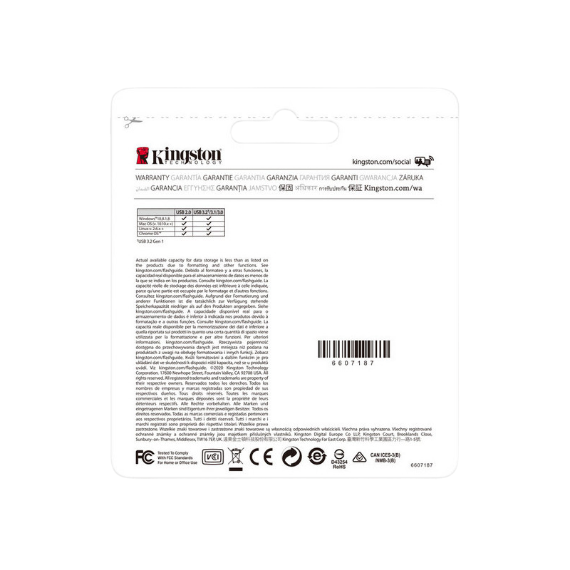 Flash Drive Kingston DataTraveler Exodia 128GB USB3.2