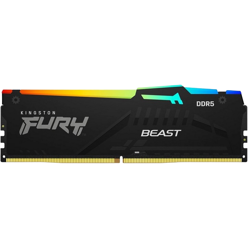 Memorie RAM Kingston FURY Beast RGB, DDR5 SDRAM, 5200 MHz, 64GB, KF552C36BBEAK2-64