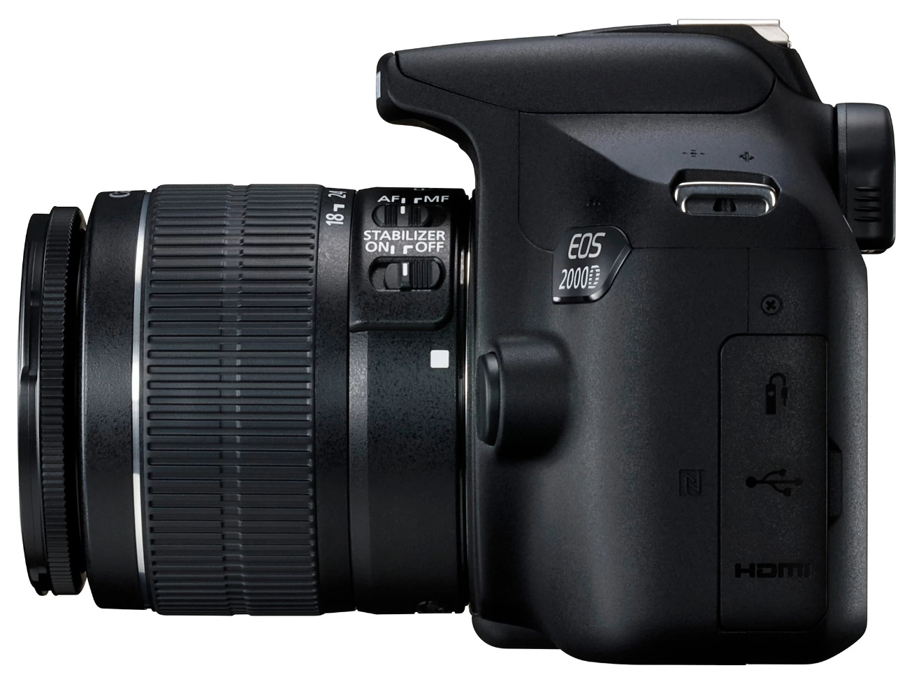 Aparat foto DSLR Canon EOS 2000D + EF-S 18-55 IS II, Negru