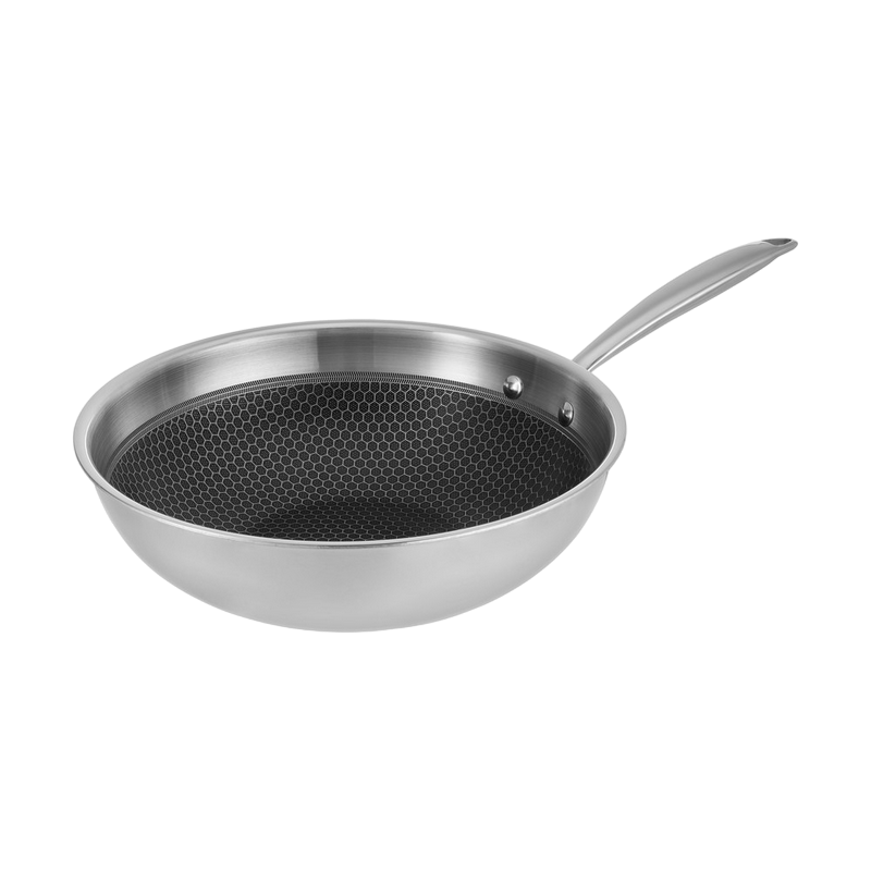 Tigaie WOK RESTO 95349, 28cm, Oțel inoxidabil