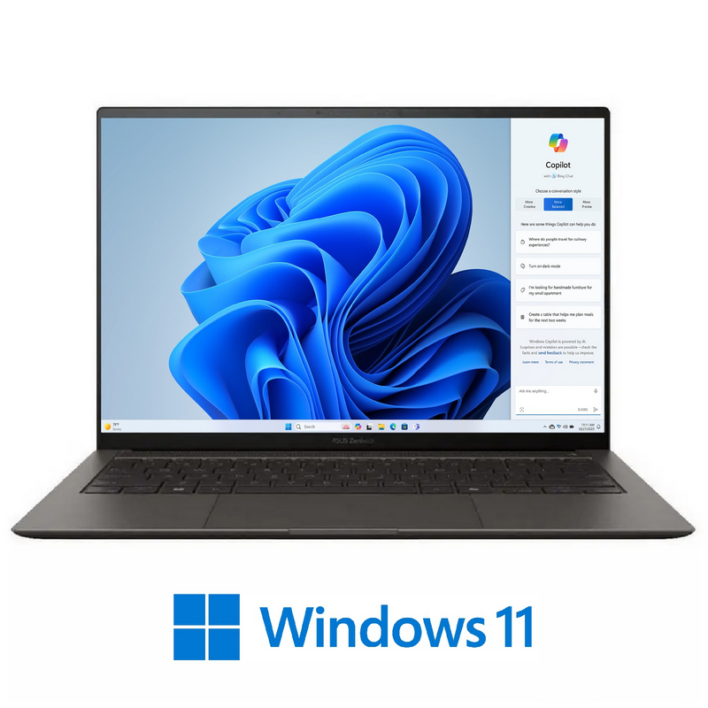 Laptop 14" ASUS Zenbook S 14 OLED UX5406SA, Zumaia Gray, Intel Core Ultra 7 258V, 32GB/1024GB, Windows 11 Home