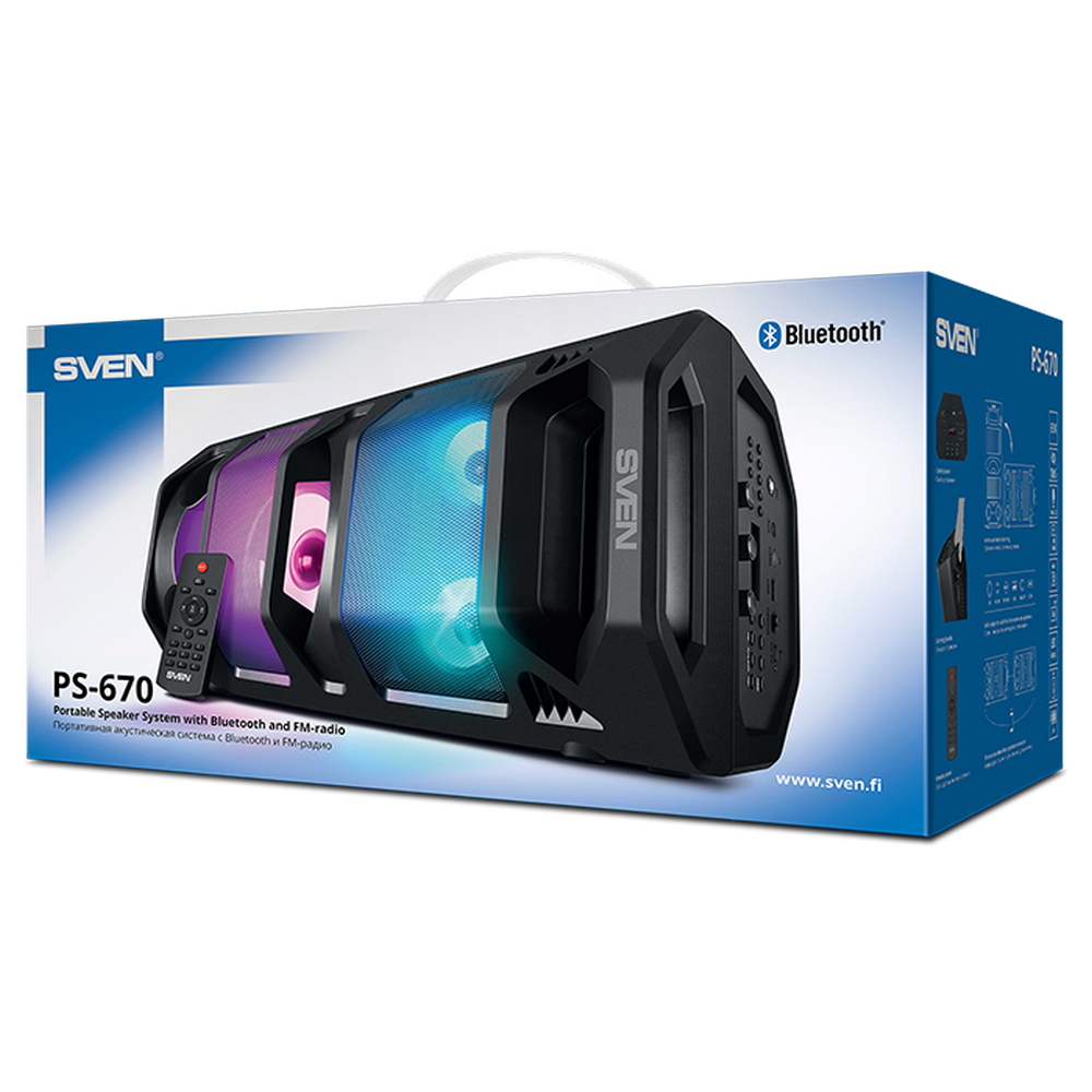 Портативная колонка SVEN PS-670, Чёрный
