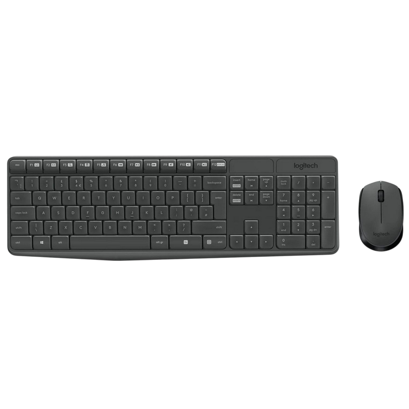 Set Tastatură + Mouse Logitech MK235, Fără fir, Gri