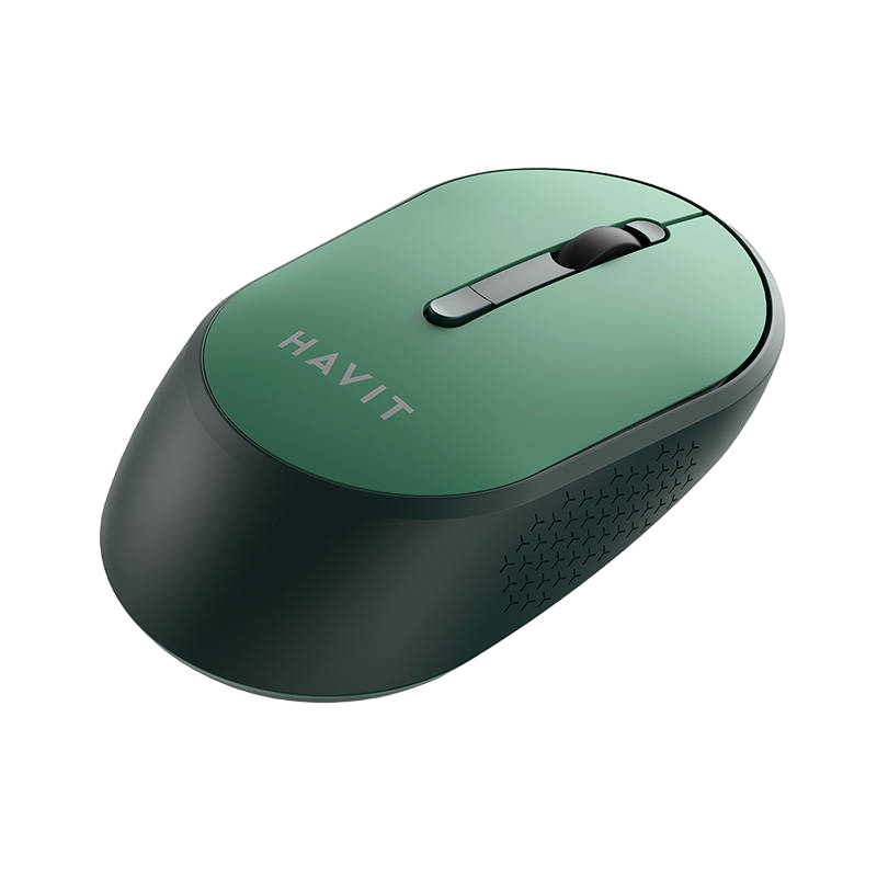 Wireless Mouse Havit MS78GT, 1200-3200dpi, 6 buttons, Ambidextrous, 1xAA, 2.4Ghz, Green