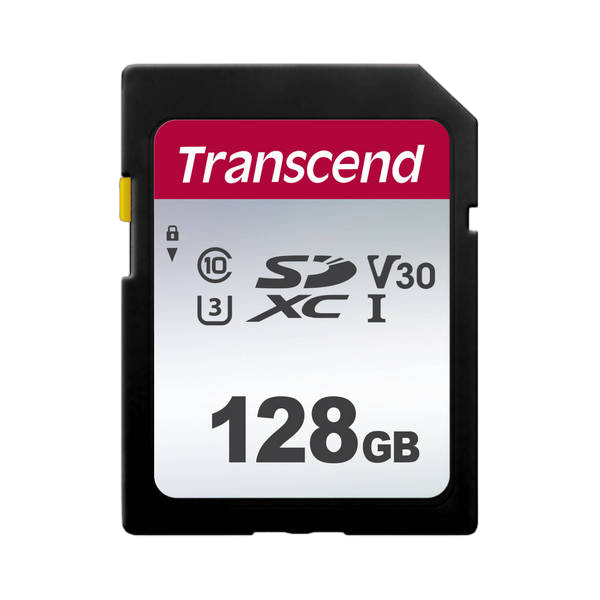 128GB SDXC Card (Class 10)  UHS-I, U1, Transcend 300S  