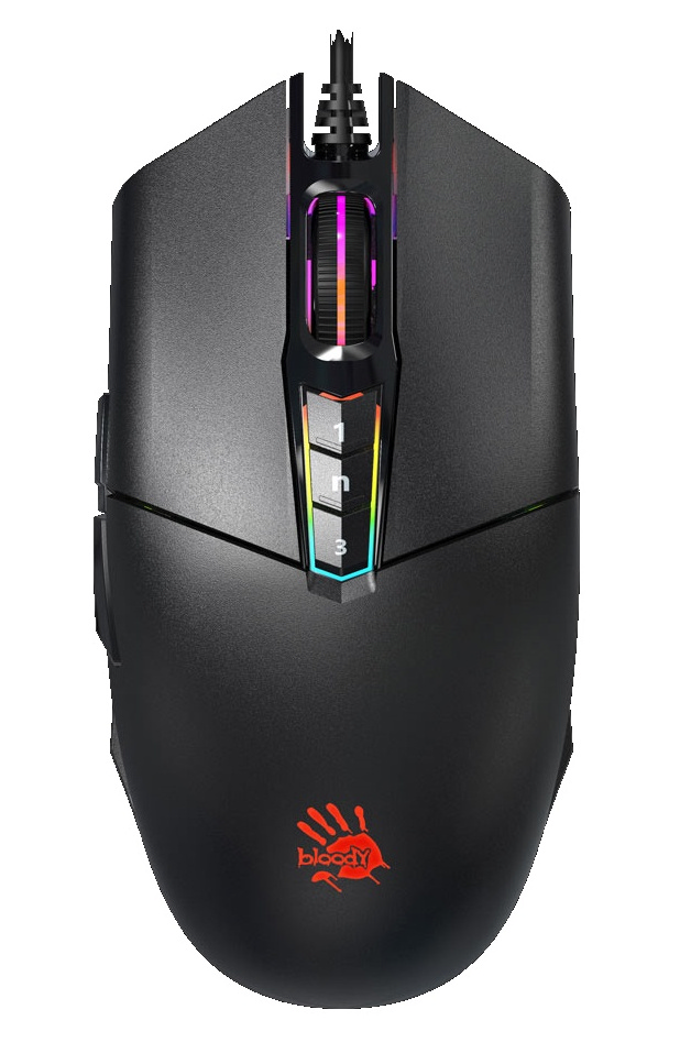 Gaming Mouse Bloody P91s, Optical, 50-8000 dpi, 8 buttons, RGB, Macro, Ambidextrous, USB