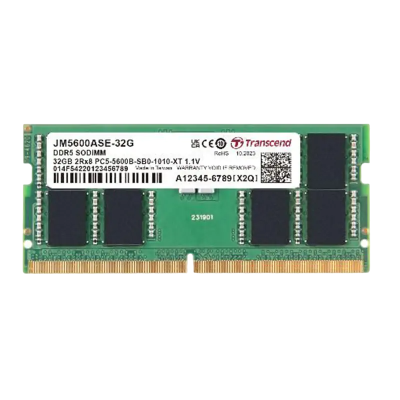 Memorie RAM Transcend JetRam, DDR5 SDRAM, 5600 MHz, 32 GB, JM5600ASE-32G