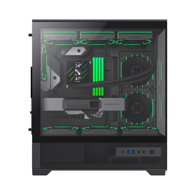 Компьютерный корпус Gamemax VISTA 2 AB Midi-Tower Черный