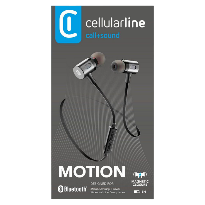 Гарнитура для мобильных телефонов Cellularline Motion, Bluetooth, Чёрный
