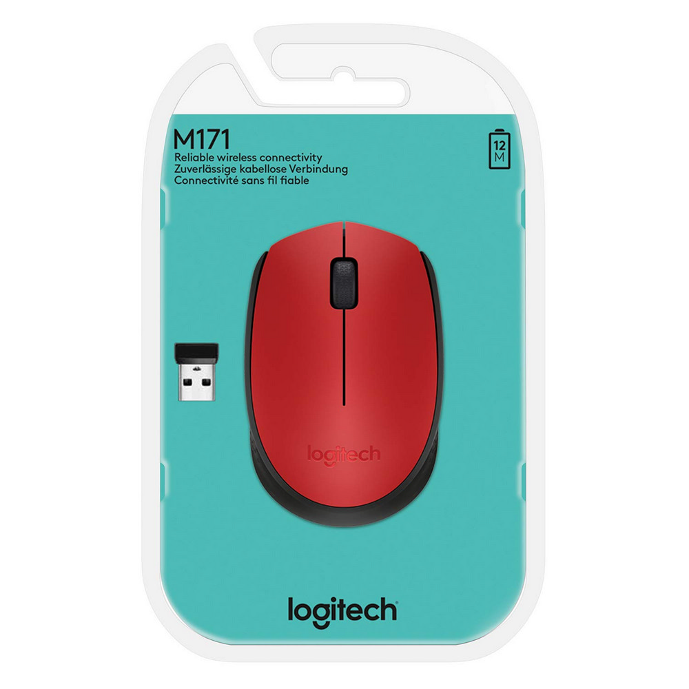 Беcпроводная мышь Logitech M171, Красный