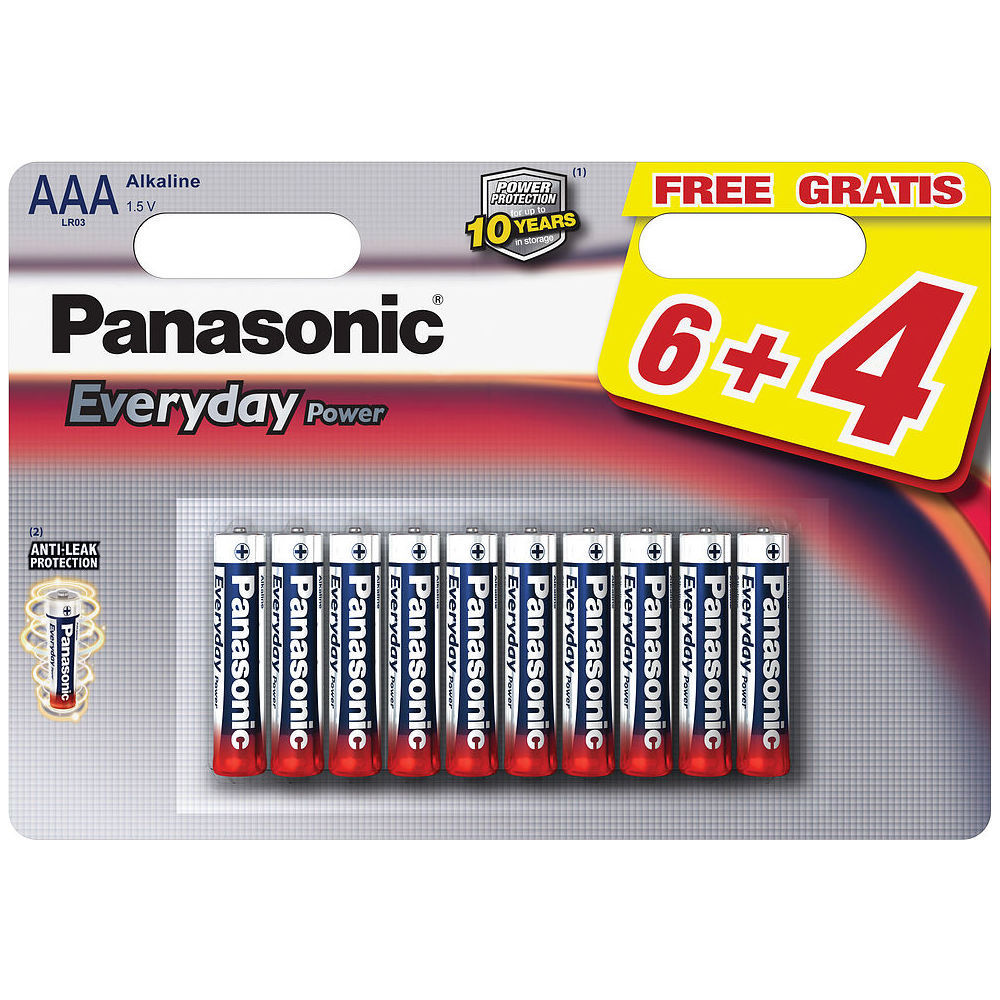 Батарейки Panasonic LR03REE, AAA, 10шт.