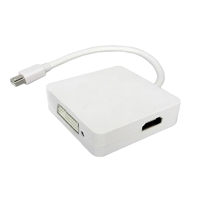Видеоконвертер APC Electronic APC-531023, MiniDP (M) - HDMI (F) / DisplayPort (F) / DVI-D (F), 0,15м, Белый