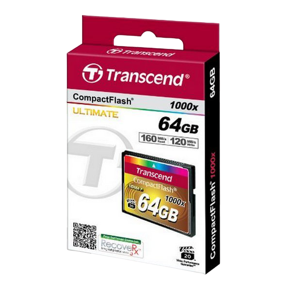 Карта памяти Transcend CompactFlash 1000, 64Гб (TS64GCF1000)