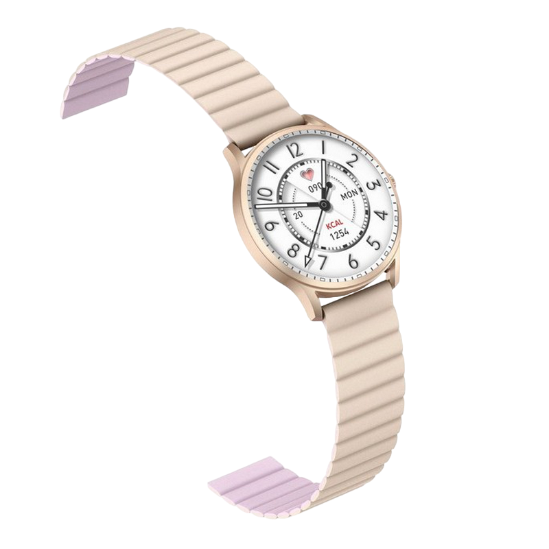 Kieslect Smart Watch Lora, Magnetic Strap, Gold