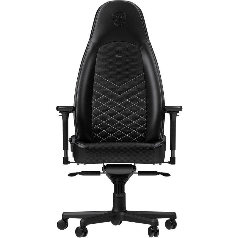 Игровое кресло Noblechairs Icon, Искусственная кожа, Черный/Белый