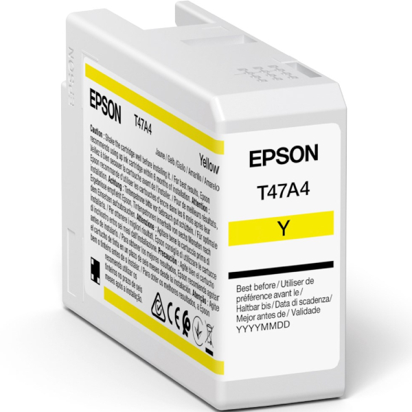 Картридж чернильный Epson T47A4 UltraChrome PRO 10 INK, C13T47A400, Желтый
