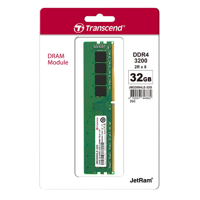 Memorie RAM Transcend JM3200HLE-32G, DDR4 SDRAM, 3200 MHz, 32GB