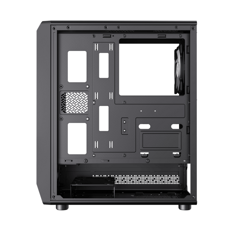 Carcasă PC Gamemax Forge AB, Midi-Tower, Fără PSU, Negru