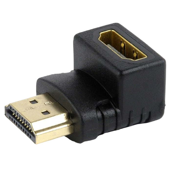 Видеоадаптер Cablexpert A-HDMI90-FML, HDMI (M) - HDMI (F), Чёрный