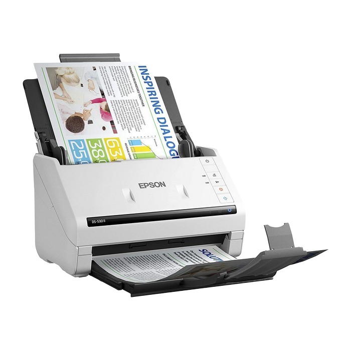 Scaner de documente cu alimentare automată Epson WorkForce DS-530II, A4, Alb
